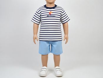 T shirt Martinique rayé marine et blanc Taille 4 ans