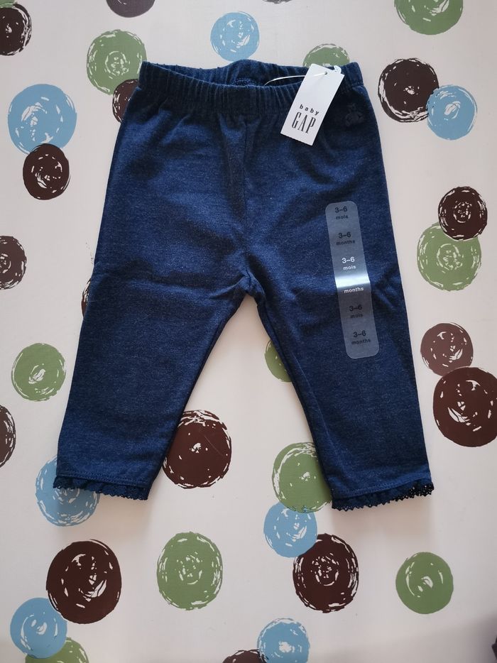 Legging pantalon neuf Gap 3-6 mois fille - photo numéro 2