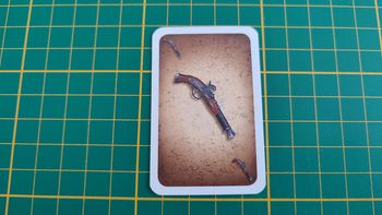 Carte pistolet seule pièce détachée jeu de société Cartagena L'évasion 2009 Leo Colovini #C54