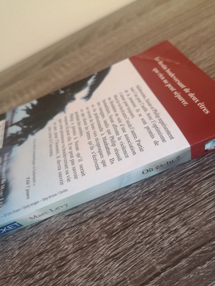 Livre fiction comtemporaire Où es-tu de Marc Levy - photo numéro 3
