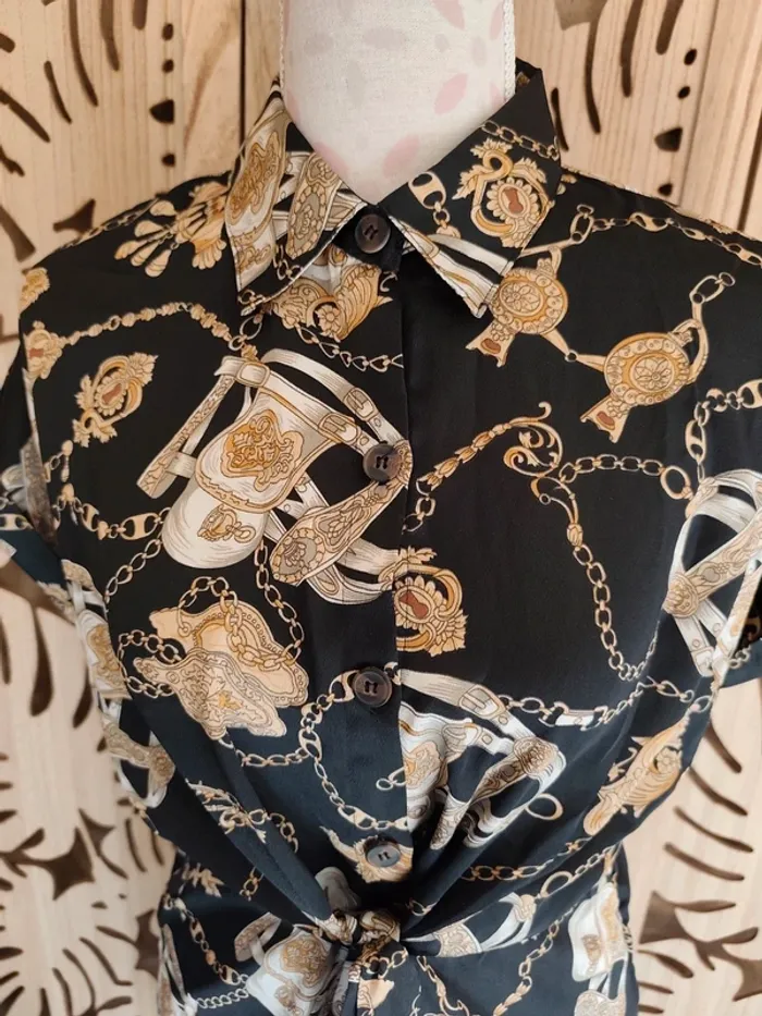 Robe col chemise imprimée chaines T S/ M Fashion - photo numéro 10