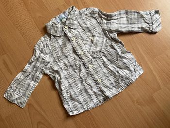 Belle chemise à carreaux Vertbaudet T. 9 mois/71 cm garçon TBE