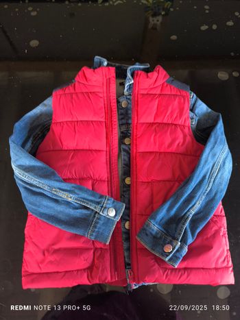 Veste en jeans et doudoune sans manche 6 ans garçon