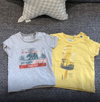 Lot de deux tee-shirts IKKS, 6 mois en très bon état