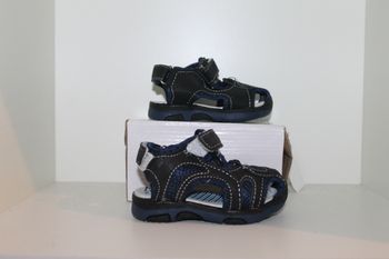 jolie sandales nus pieds noire et bleue 20