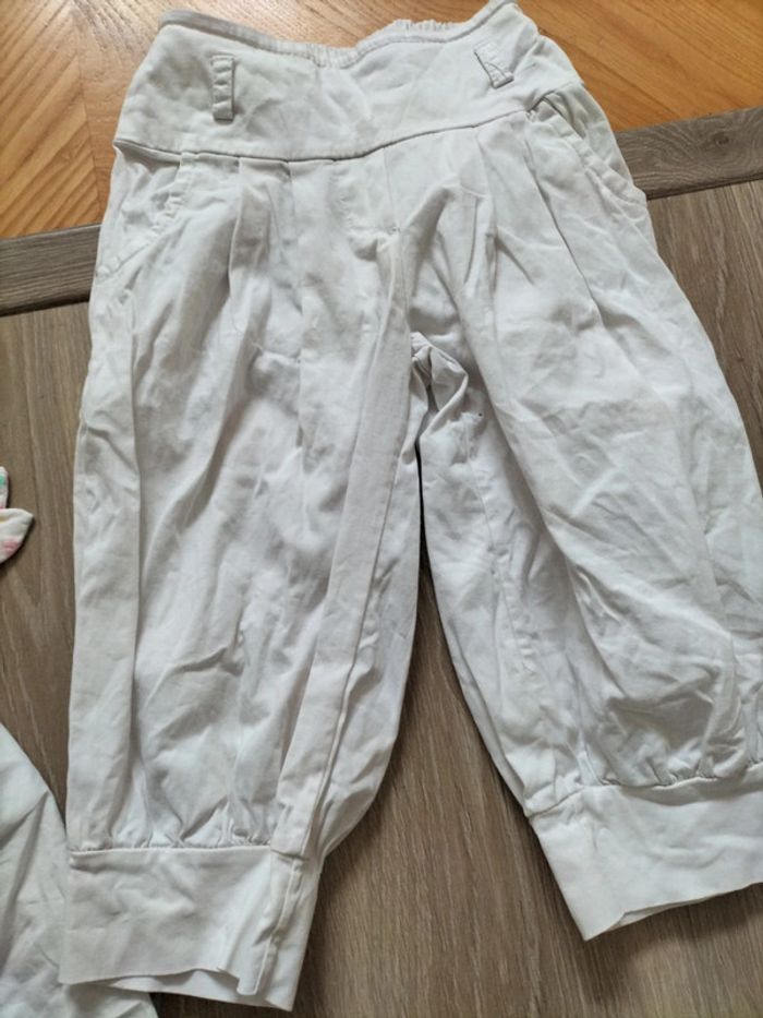 2 pantalons blancs été - photo numéro 2