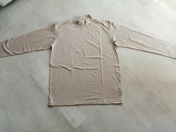 t shirt manches longues beige col cheminé taille L Atlas for men