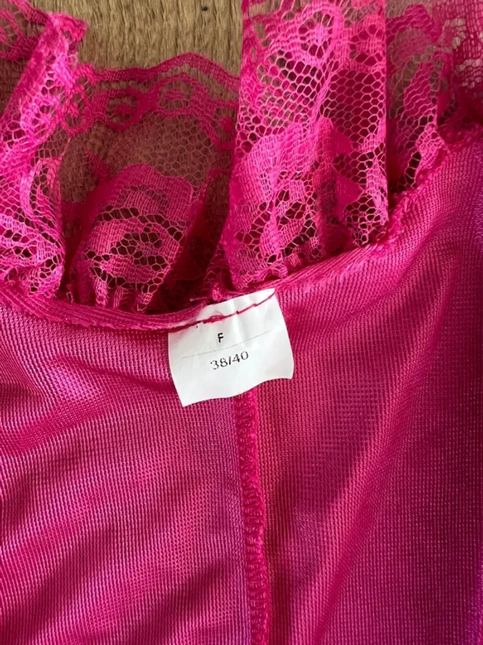 Robe nuisette dentelle + Gilet pour femme - photo numéro 8