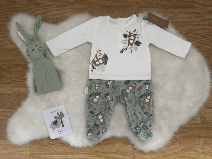 Pyjama / dors bien velours chaud bébé mixte - Taille 6 mois - neuf, avec étiquette - Petit béguin