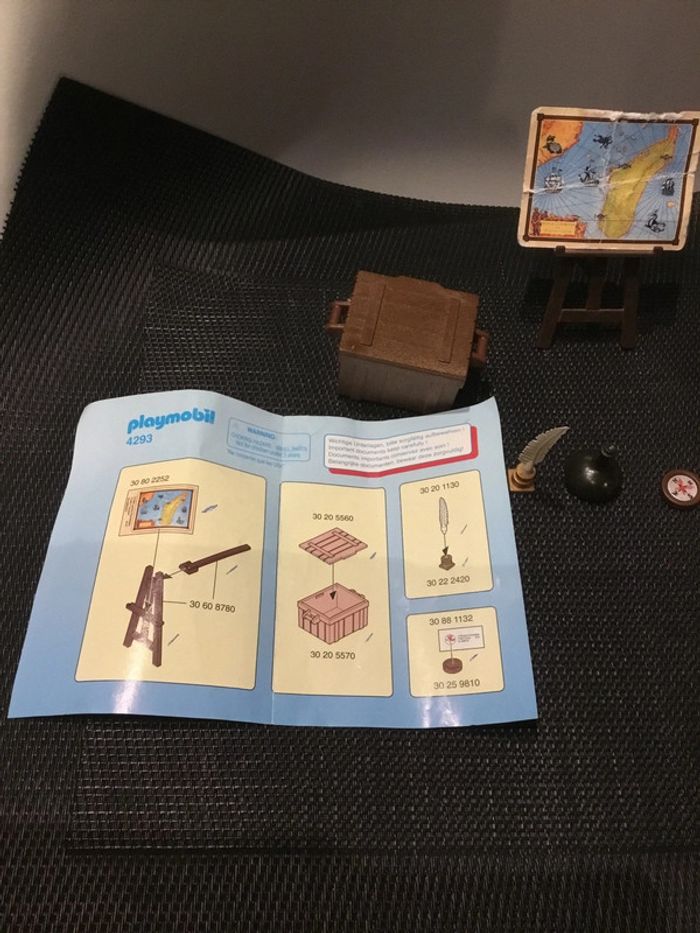 Playmobil figurine capitaine pirate 4293 avec plumier et accessoires - photo numéro 6