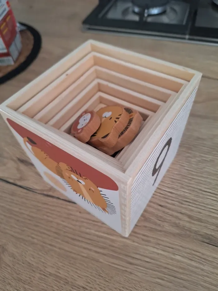 Cube empilable vertbaudet en bois - photo numéro 3