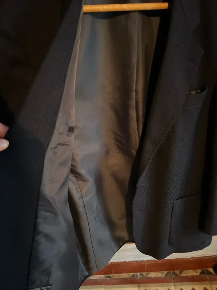 Blazer bleu effet mailles - photo numéro 4