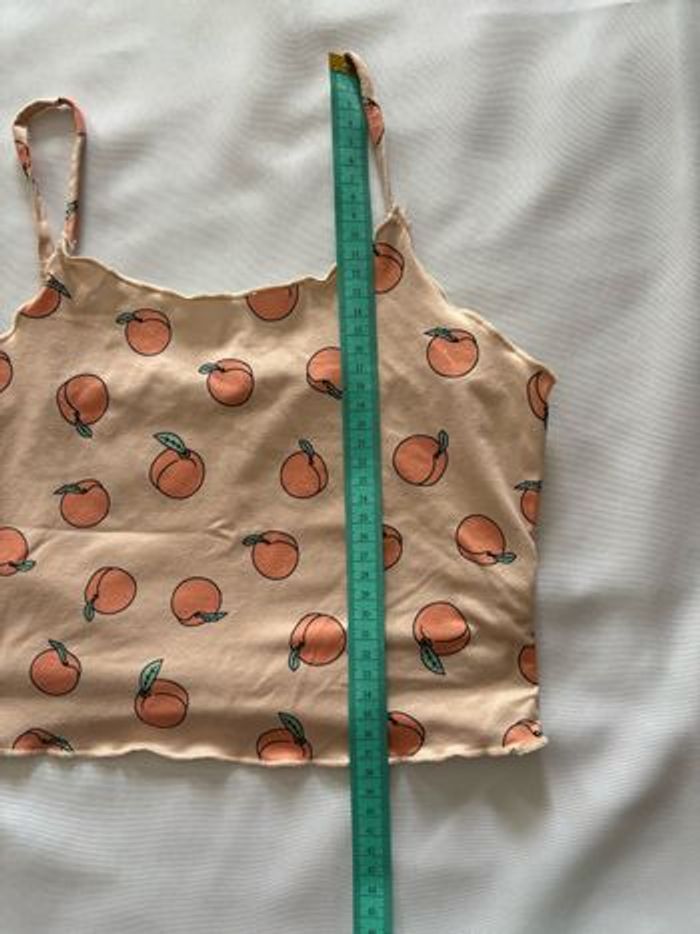 Top/débardeur abricot à motif pêche - 14 ans - photo numéro 6