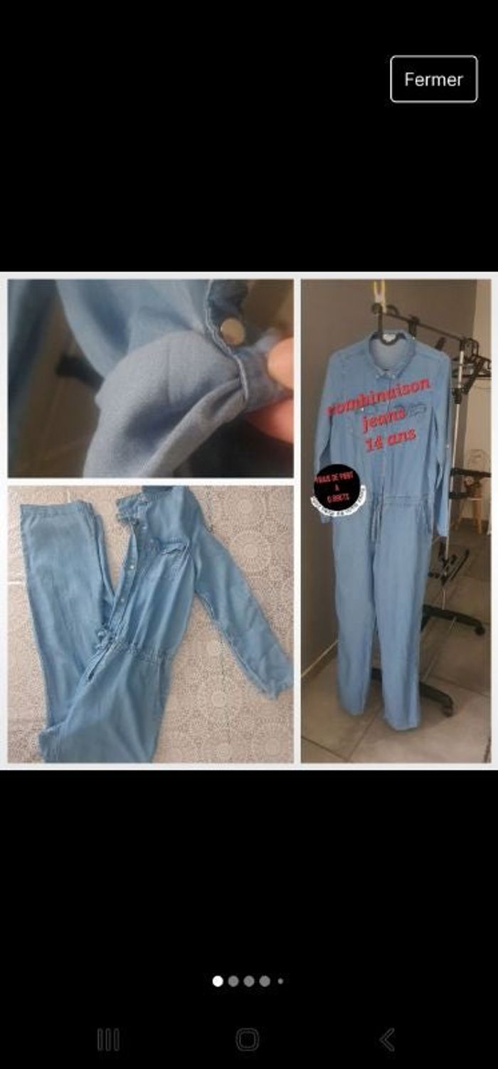 Combinaison pantalon type jeans  fille 14ans -