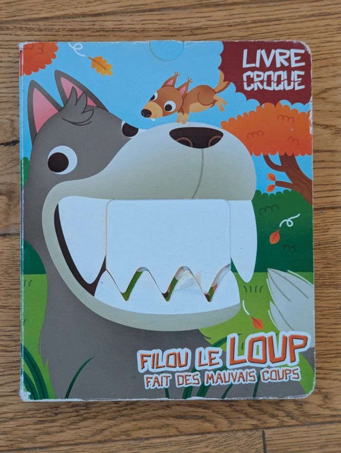 Lot de 2 "Livre croque", Justin l'ours brun et Filon le loup - photo numéro 7