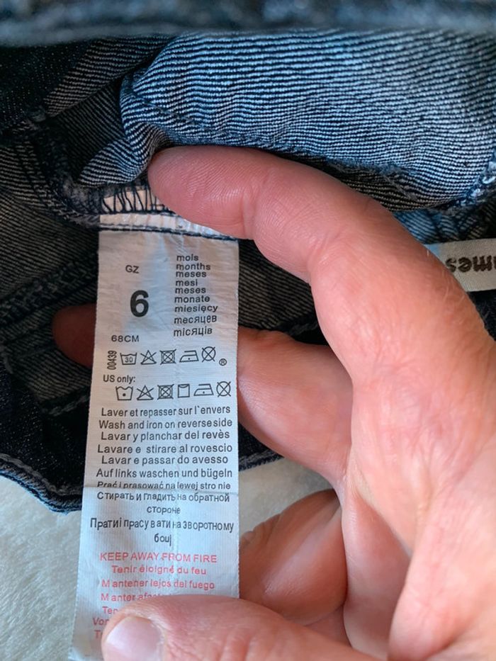 Ensemble Tee-shirt Grain de Blé Jeans 3 Pommes Bleu & Bleu Marine 6M - photo numéro 10