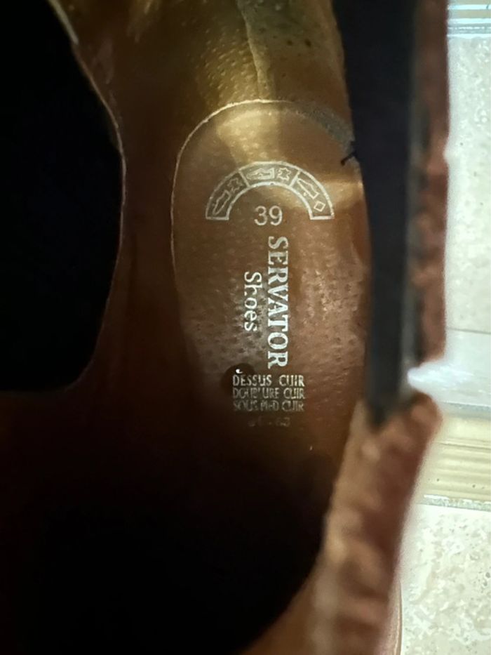 Bottines marrons en cuir pointure 39 - photo numéro 9