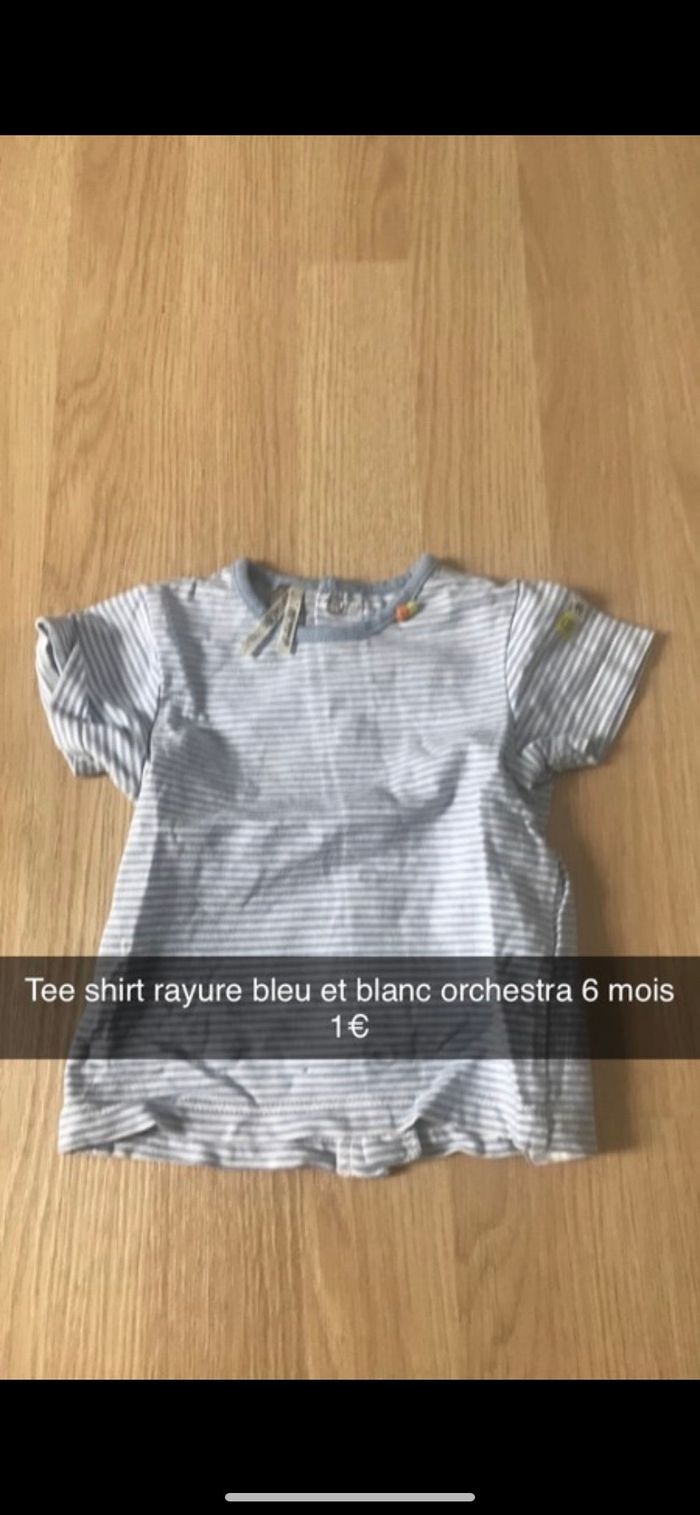 Tee shirt rayure bleu et blanc