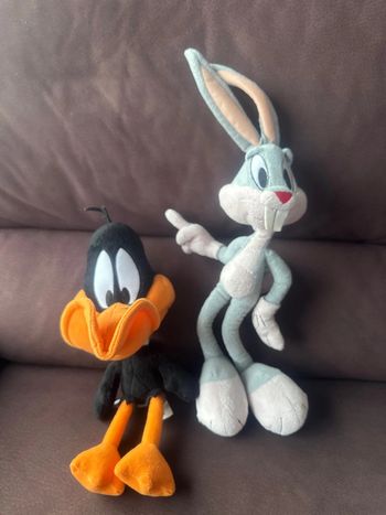 🦆 Lot n’2 de 2 peluches Looney Tunes 🐰