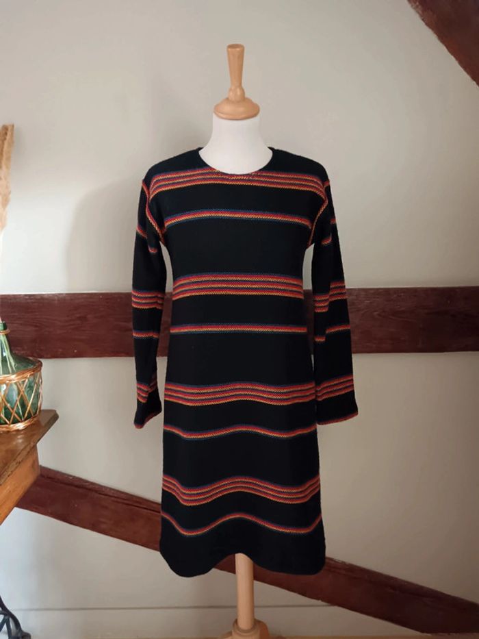 Robe 70s maille laine Ted Lapidus Tricots - photo numéro 3