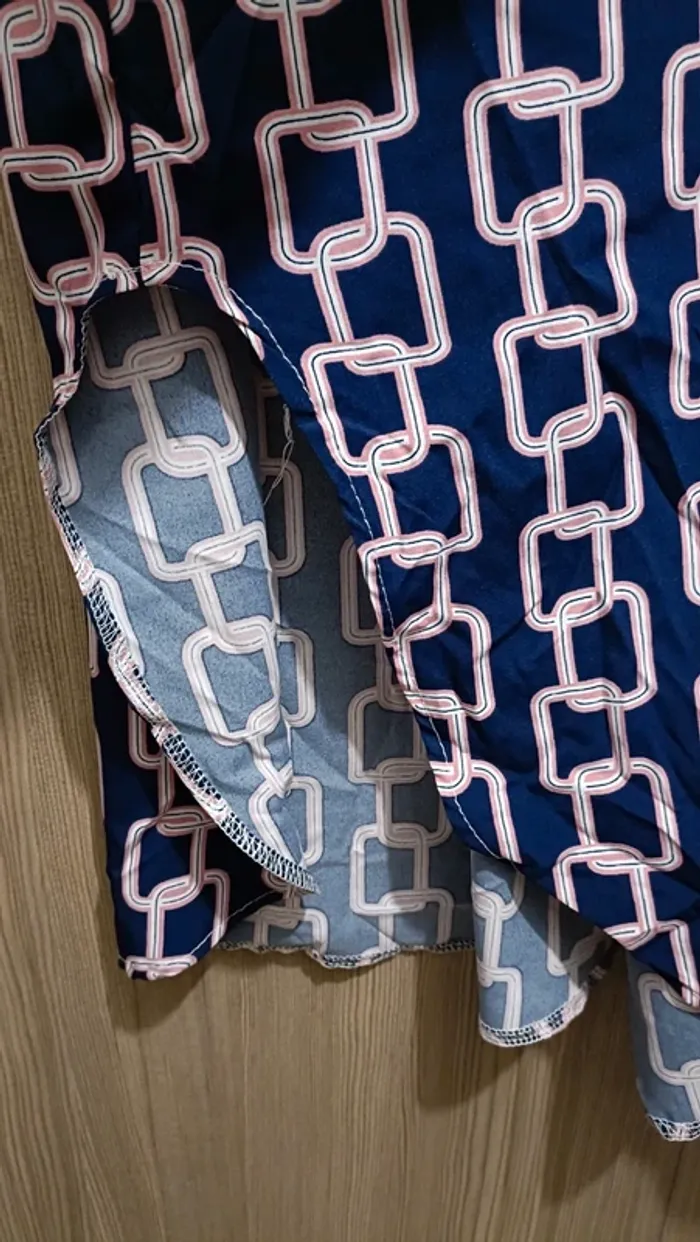 Long tunique robe rose et bleu - photo numéro 9
