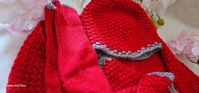 Ensemble Bonnet Écharpe Gants C.F.K 7/10ans T54 - photo numéro 3