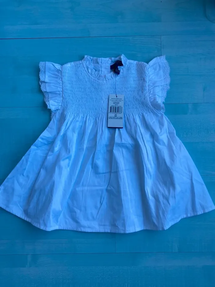 Top blanc fille Ralph Lauren 6X 124/128cm