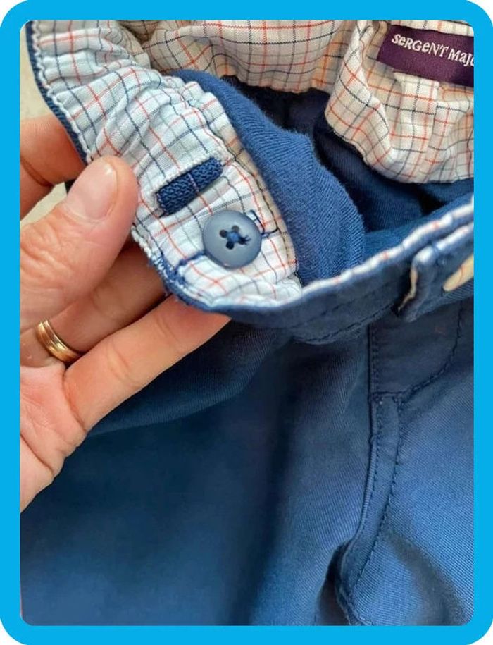 Beau pantalon taille ajustable 18 mois sergent major - photo numéro 3