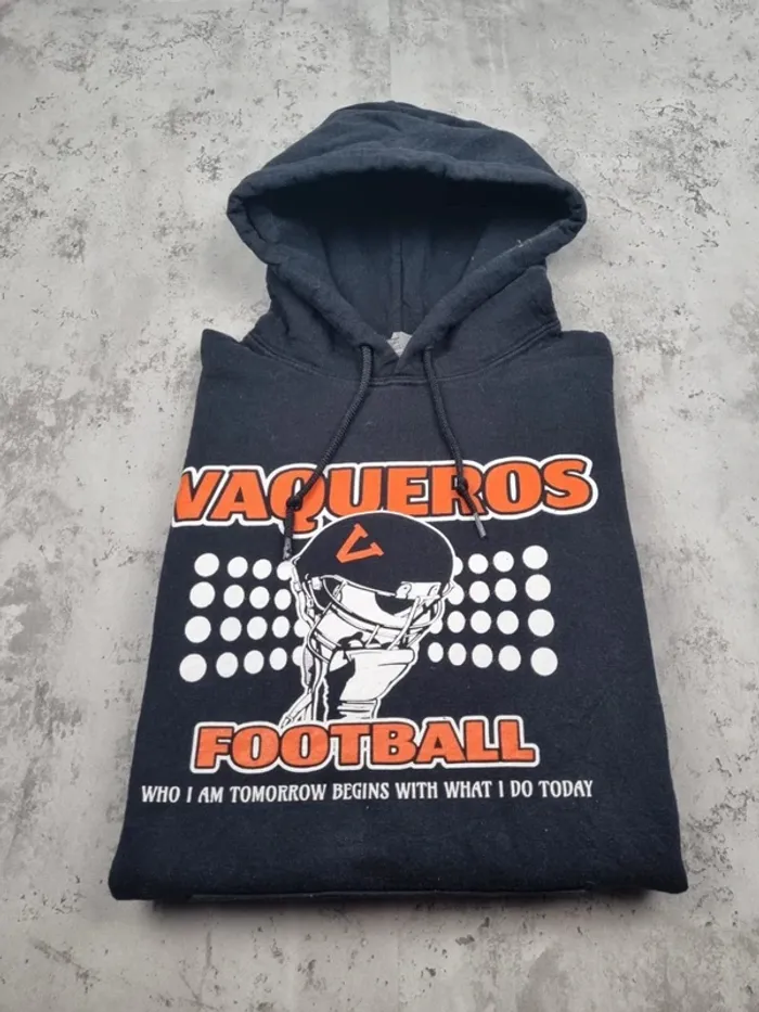 Pull à capuche universitaire Vaqueros Football – Taille M Hommes - photo numéro 2