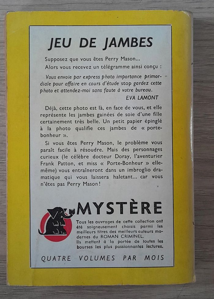 Jeu de jambes erle stanley gardner - photo numéro 2