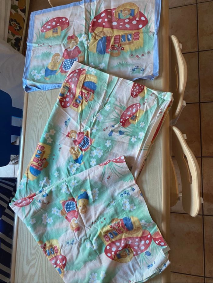 Taie d’oreiller 56x38 cm et drap 166x116 cm