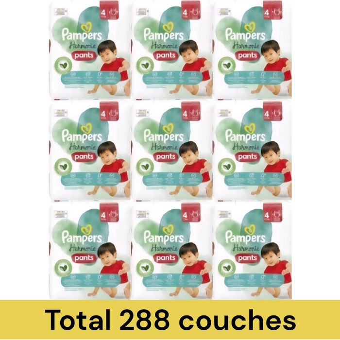 9 packs Pampers Harmonie PANTS T4