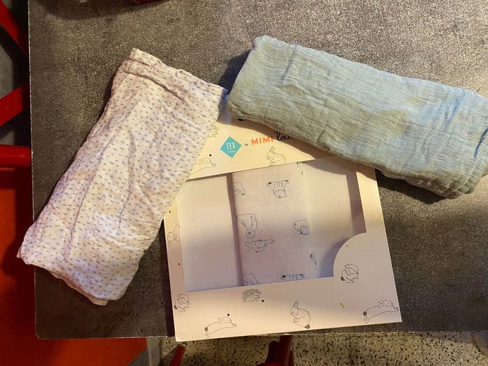 coffret de 3 langes bébé