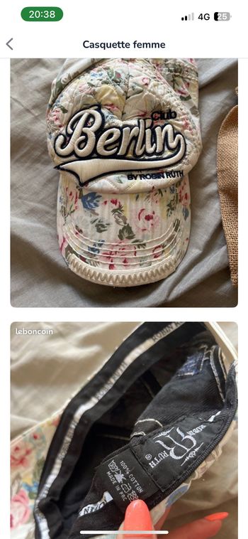 Casquette femme