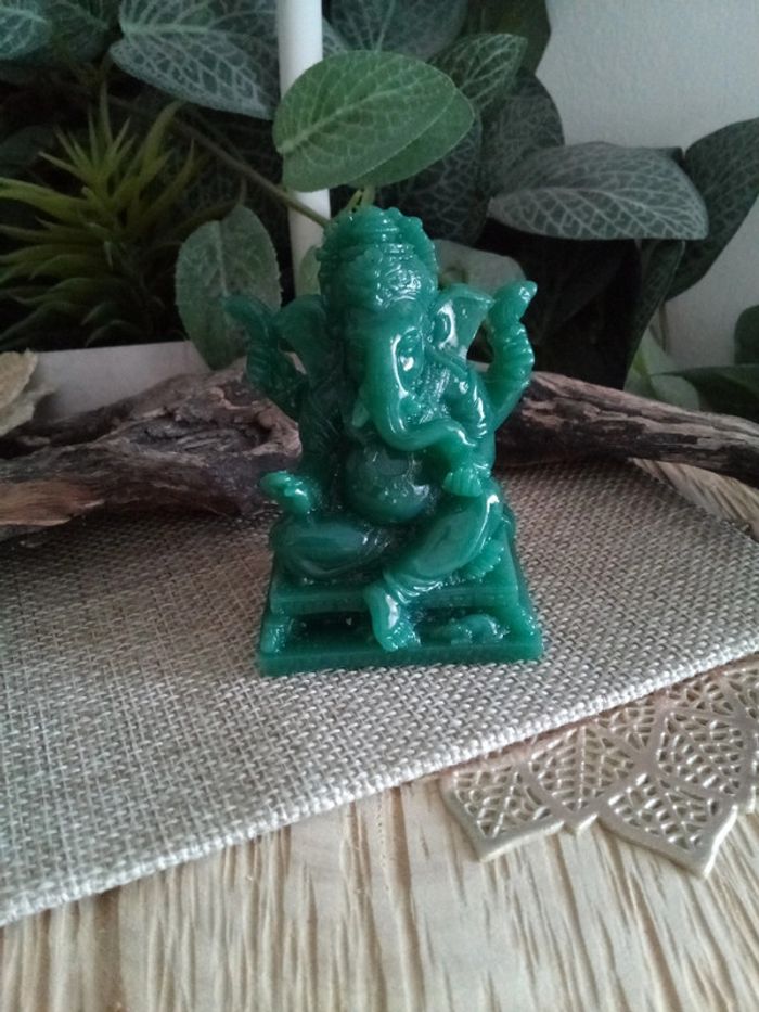 Petite statue Ganesh verte - photo numéro 2