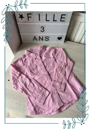 Chemise légère rose LOGG 3 ans 98 cm