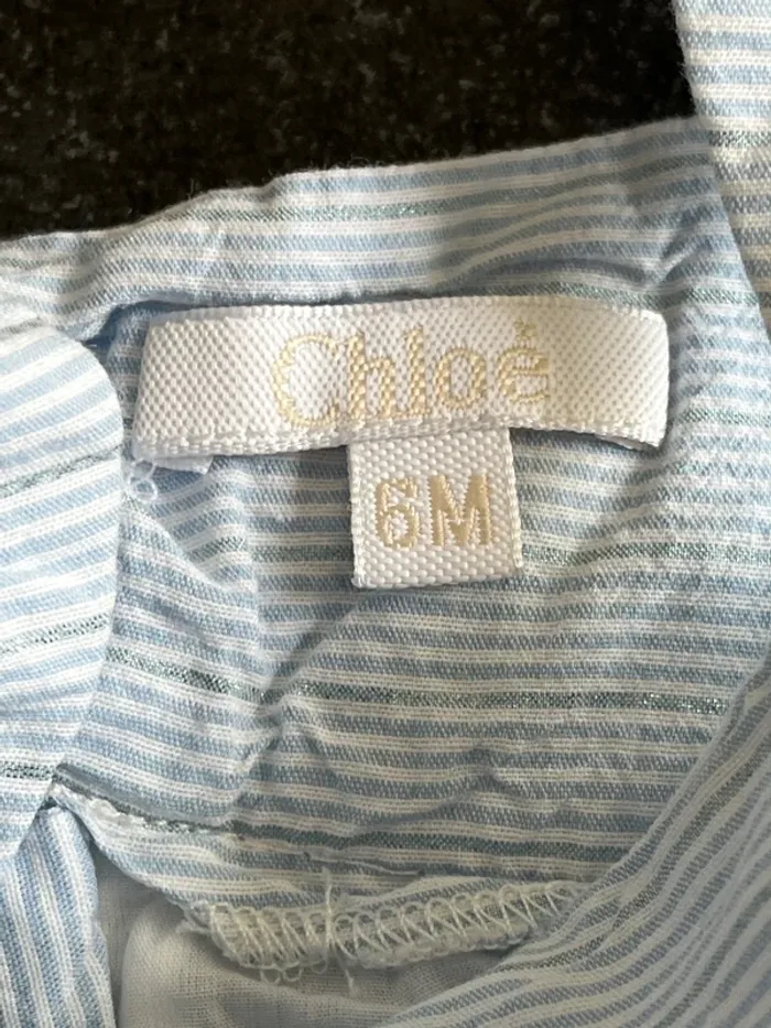 Robe bretelle bleue clair 6 mois Chloé - photo numéro 7