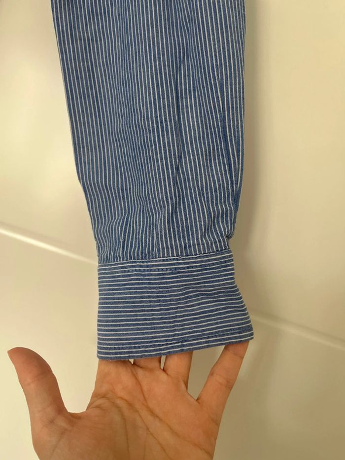 Chemise bleu à rayures taille 40 - photo numéro 9