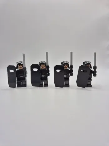 Figurines type lego 4 Riot Troopers impérial stormtroopers avec boucliers star wars