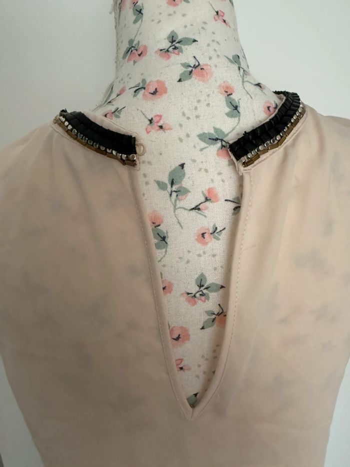 Haut blouse beige H&M femme 38 ou M - photo numéro 9