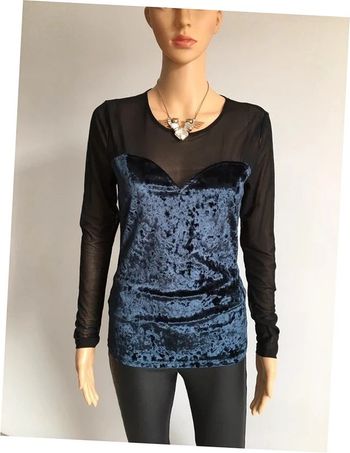 Haut bleu et noir neuf à manches longues Morgan taille S (valeur 35€)