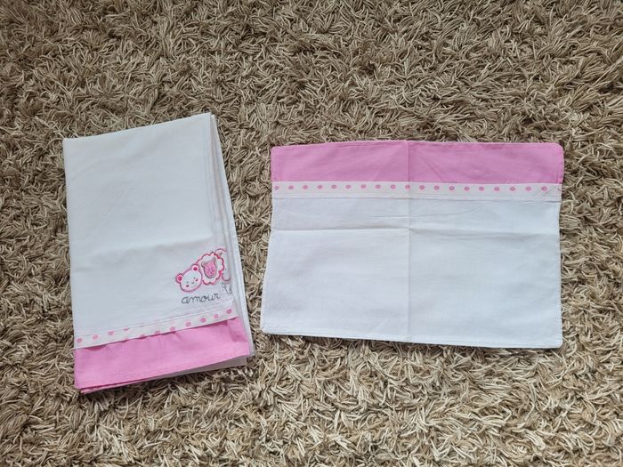 Drap plat + taie d'oreiller - photo numéro 5