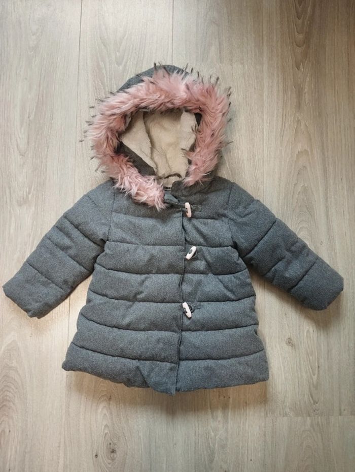 Manteau chaud doublé fille 18 mois avec capuche Creeks