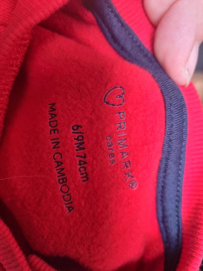 Pull rouge avec ecriture - photo numéro 2