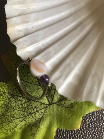 bague nacre et améthyste