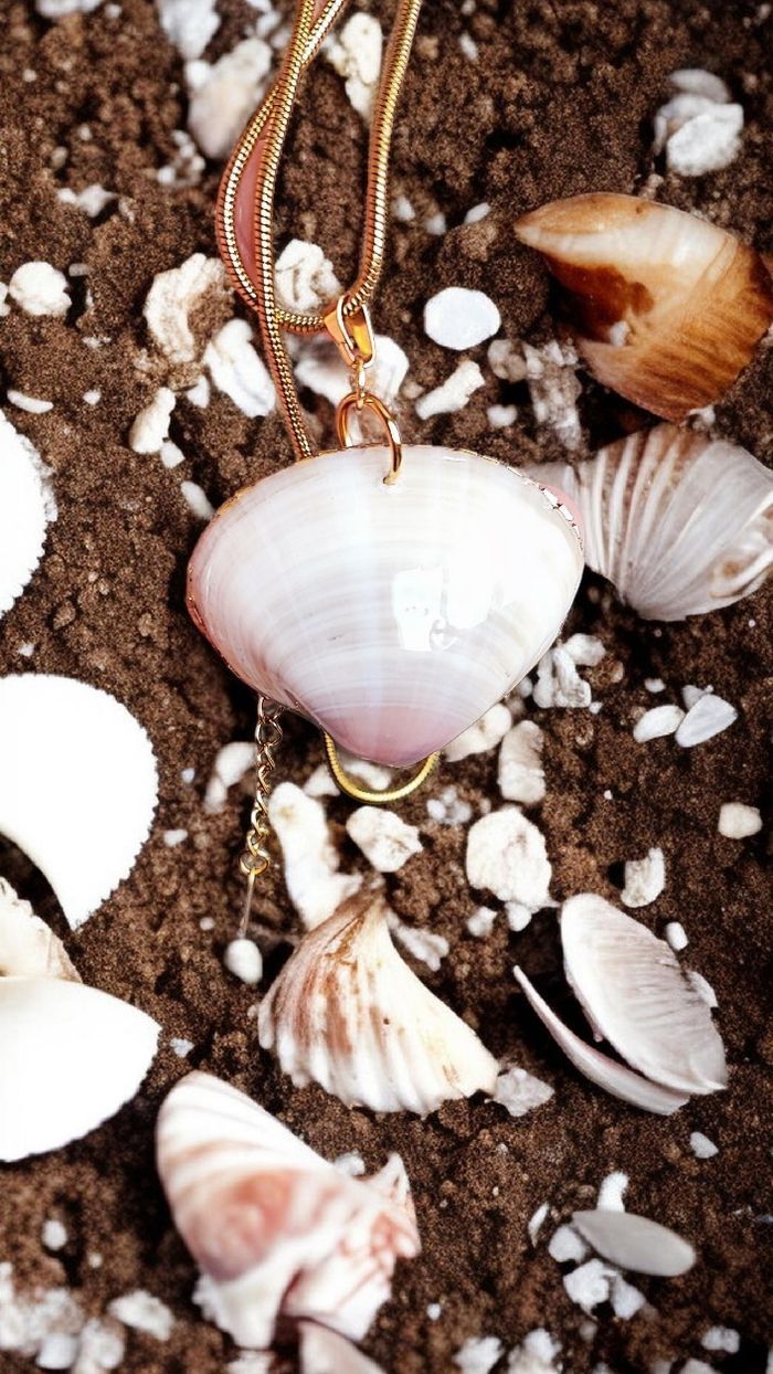 Collier été, bijoux artisanaux Marine coquillage naturel - photo numéro 5