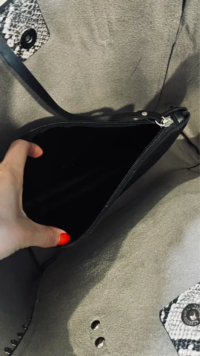 Sac python manoukian avec sa pochette - photo numéro 5