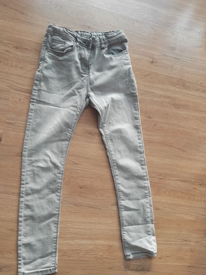 Jean skinny gris fille 10 ans