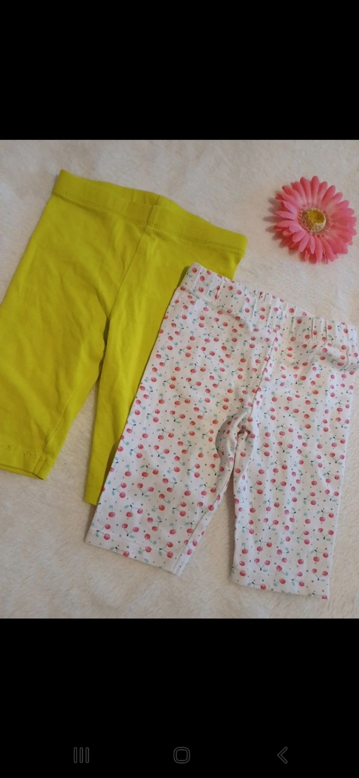 Lot de 2 leggings bébé taille 12 mois