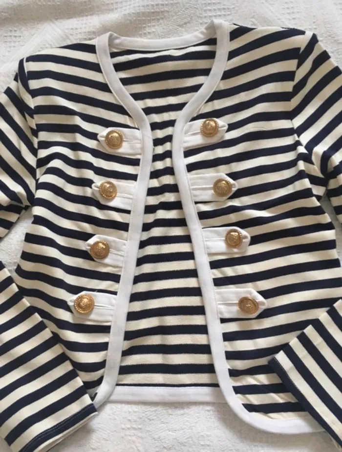 Veste marinière à épaulettes